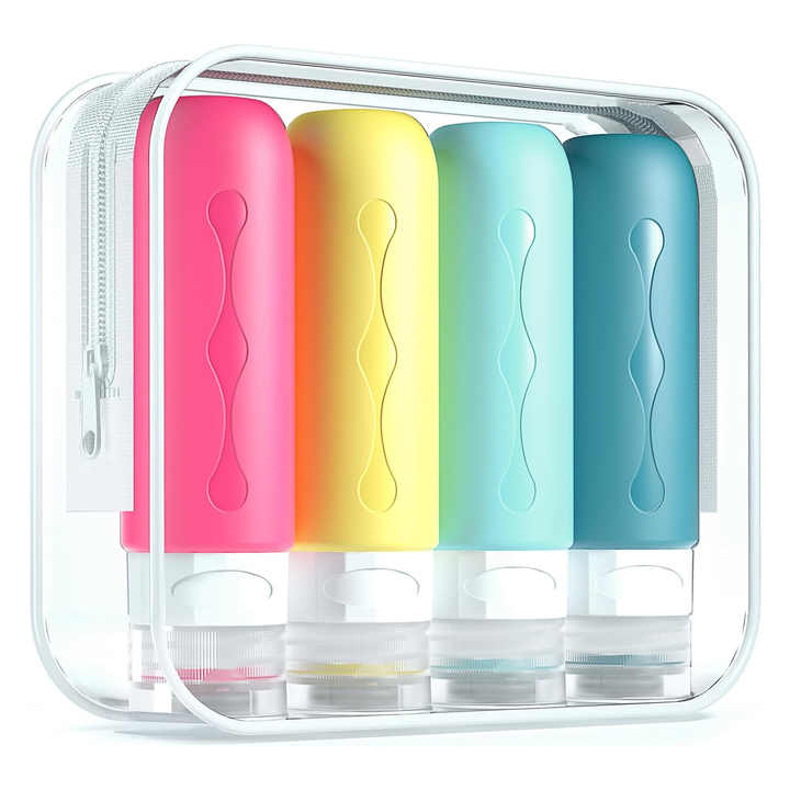 LXPTZ-A03 TSA Approved Toiletry Accessories Silicone Travel Bottle Set
