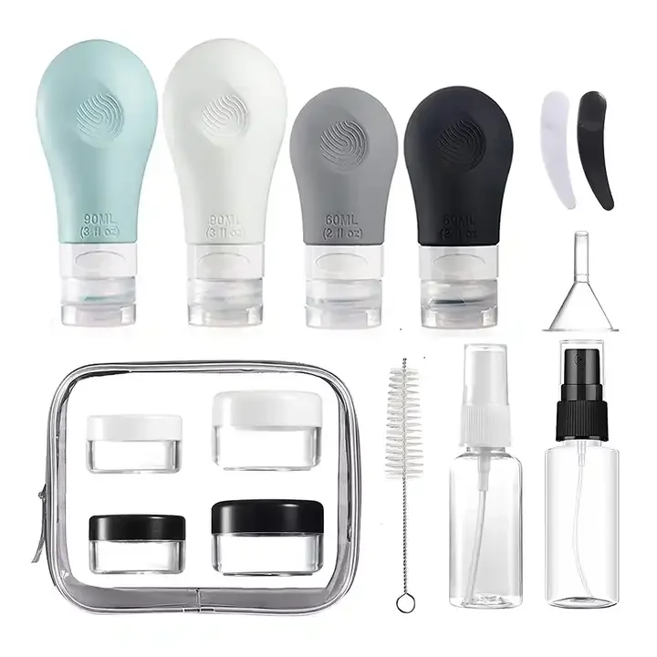 LXPTZ-A08 BPA Free Reusable Squeeze Travel Bottle Set