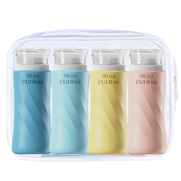 Flexible Travel Silicone Bottle Combo