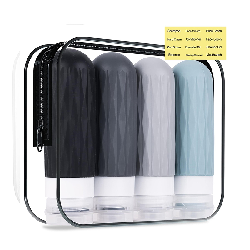 T0430001 90ml 4 Pack Silicone Travel Bottle Set