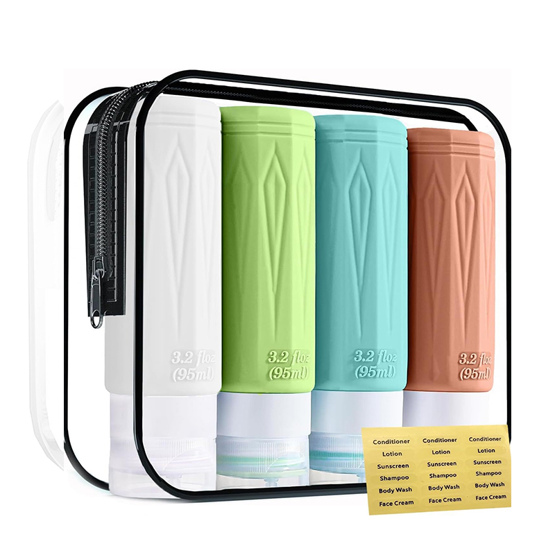 T0432001 95ml 4 Pack Silicone Travel Bottle Set