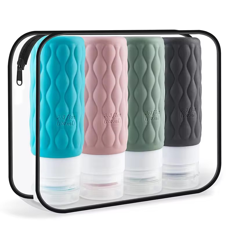 T0428001 100ml 4 Pack Silicone Travel Bottle Set