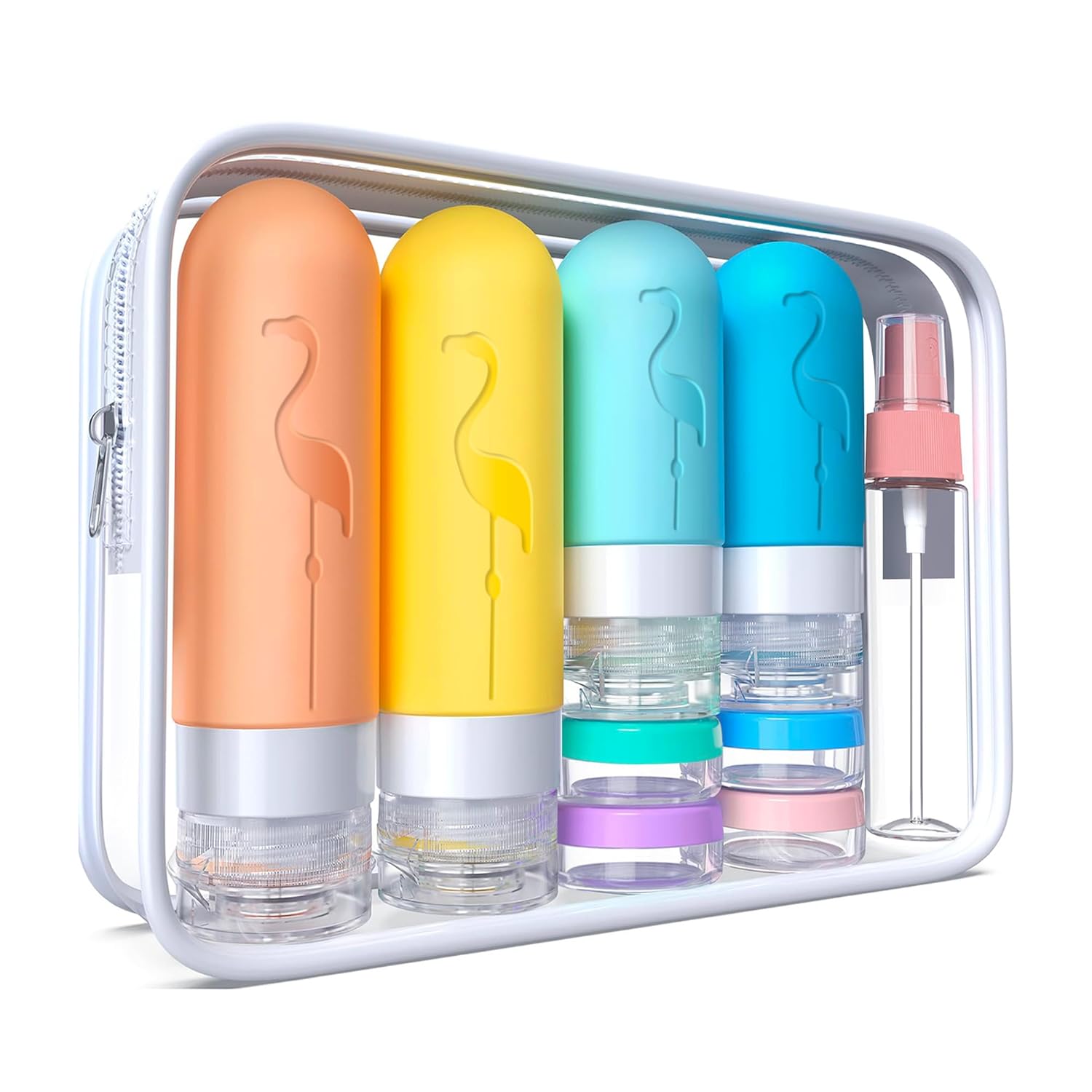 T0440004 60ml 90ml 4 Pack Silicone Travel Bottle Set