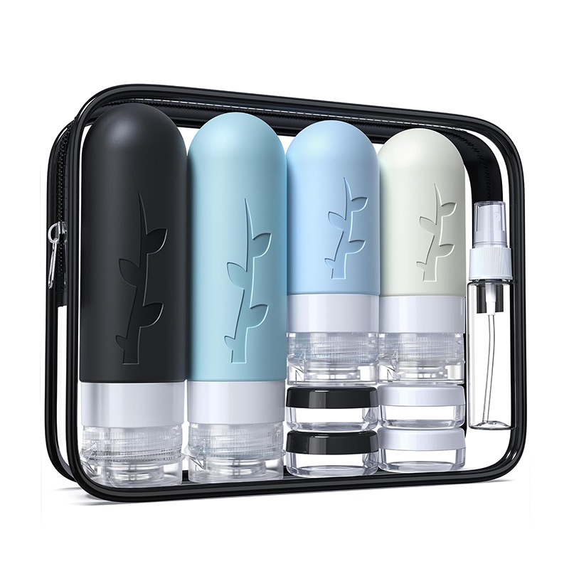 T0439001 60ml 90ml 4 Pack Silicone Travel Bottle Set