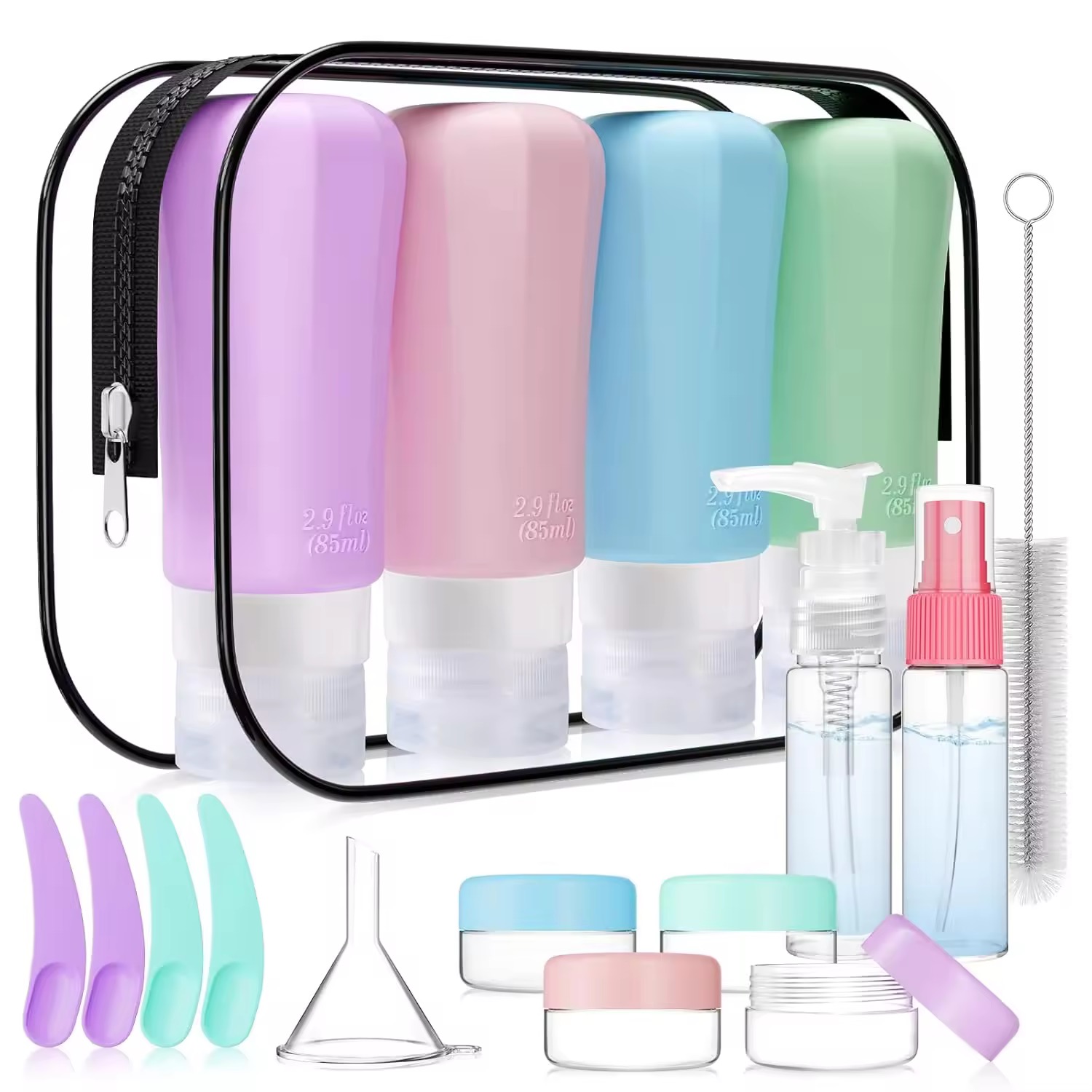 T0432003 85ml 4 Pack Silicone Travel Bottle Set