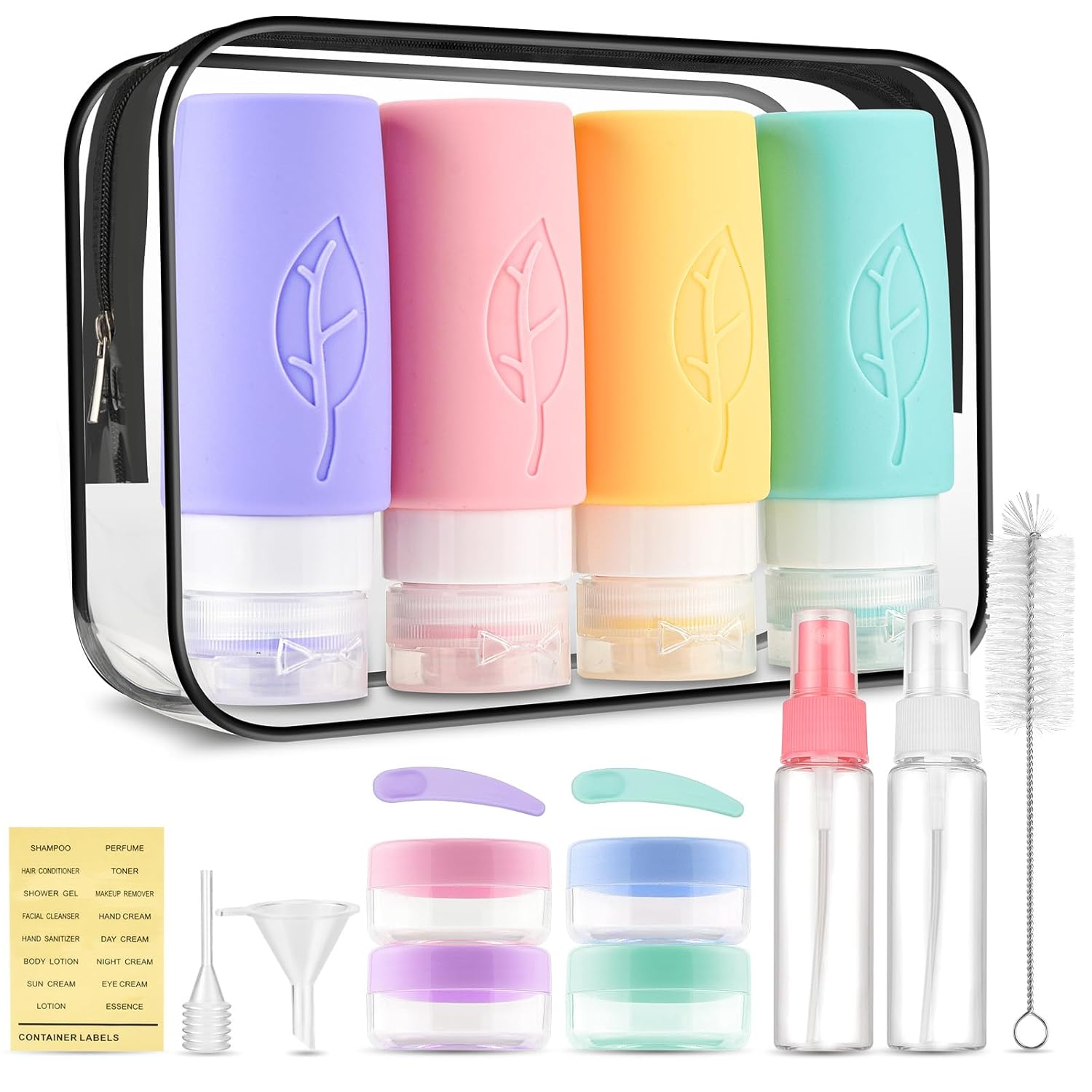 T0440005 90ml 4 Pack Silicone Travel Bottle Set