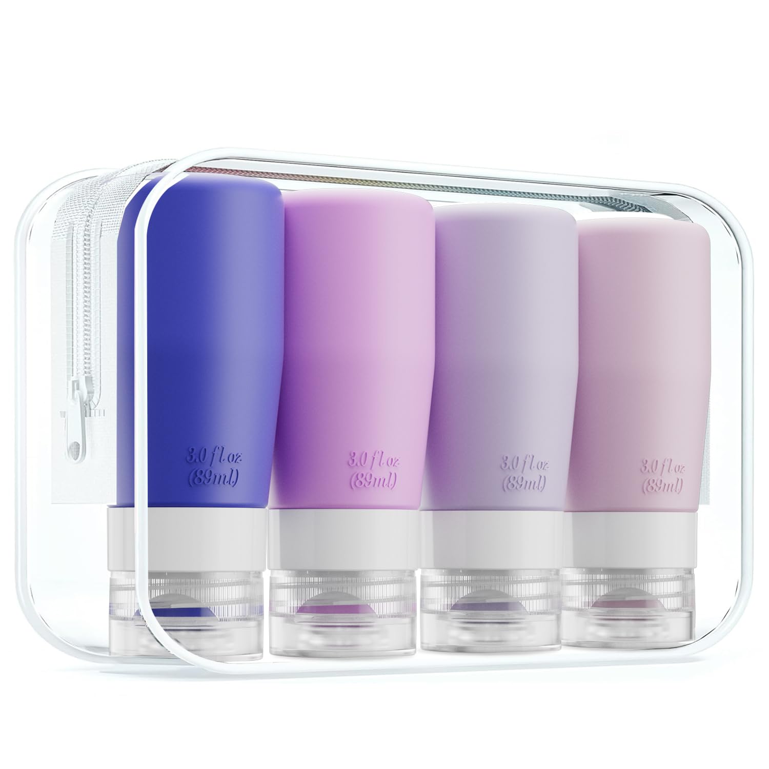 T0423001 90ml 4 Pack Silicone Travel Bottle Set